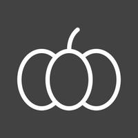 Pumpkin II Line Inverted Icon vector