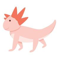 Axolotl icon, cartoon style vector