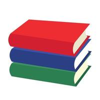 Nice books flat icons vector