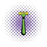 Shaving razor icon, comics style vector