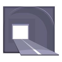 Tunnel track icon, cartoon style vector