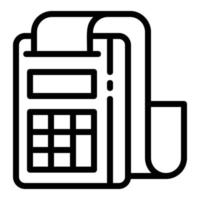 Pay device icon, outline style vector