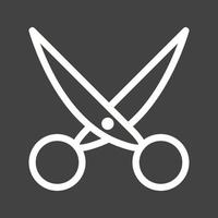 Pair of Scissors I Line Inverted Icon vector