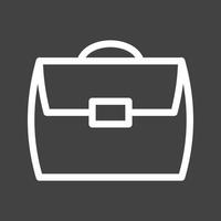 Briefcase Line Inverted Icon vector