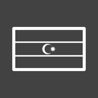 Azerbaijan Line Inverted Icon vector