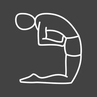 Camel Pose II Line Inverted Icon vector