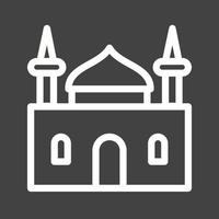 Holy Place Line Inverted Icon vector