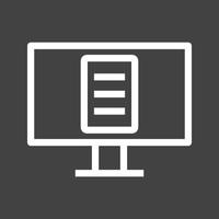 Online Lectures Line Inverted Icon vector