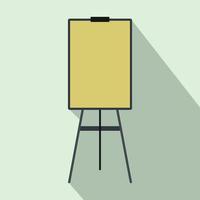 Blank flip chart icon, flat style vector