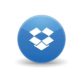 Dropbox cloud storage icon,simple style vector