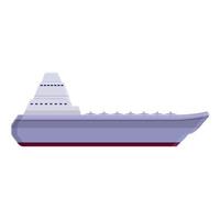 Aircraft carrier deck icon, cartoon style vector