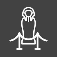 Egyptian God Line Inverted Icon vector