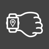 Location on Watch Line Inverted Icon vector
