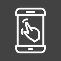 Gestures Line Inverted Icon vector
