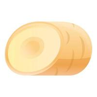 Cutted parsnip icon, cartoon style vector