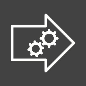 Practical Learning Line Inverted Icon vector