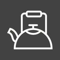 Kettle Line Inverted Icon vector