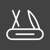 Penknife Line Inverted Icon vector