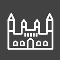 Castle Line Inverted Icon vector