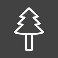Tree II Line Inverted Icon vector