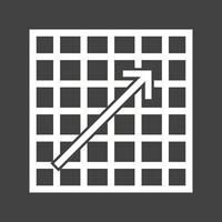 Rising Statistics Line Inverted Icon vector