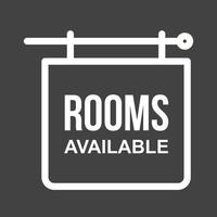 Rooms Line Inverted Icon vector