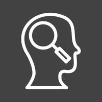 Self Exploration Line Inverted Icon vector