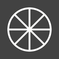 Wheel Line Inverted Icon vector