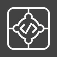 Pattern System Line Inverted Icon vector
