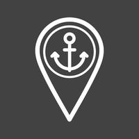 Shipping Location Line Inverted Icon vector