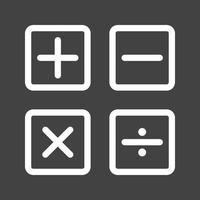 Math Symbols II Line Inverted Icon vector