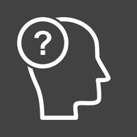 Questioning Skills Line Inverted Icon vector