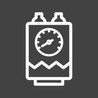 Water Boiler Line Inverted Icon vector