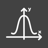 Bell Shaped Graph Line Inverted Icon vector