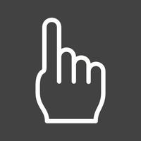 Hand Cursor Line Inverted Icon vector