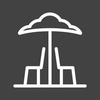 Resting Chair Line Inverted Icon vector