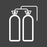 Oxygen Tanks Line Inverted Icon vector