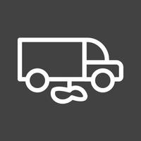 Truck Leaking Fuel Line Inverted Icon vector