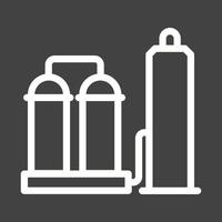 Refinery Line Inverted Icon vector