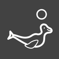 Sea Dog Performing Line Inverted Icon vector