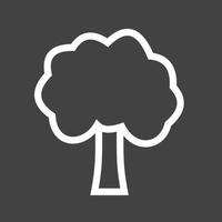 Tree Line Inverted Icon vector