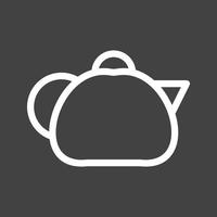 Kettle Line Inverted Icon vector