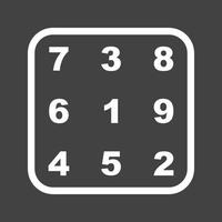 Number Theory Line Inverted Icon vector