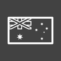 Australia Line Inverted Icon vector