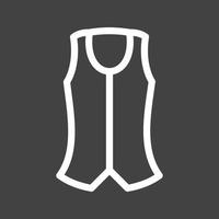 Vest Line Inverted Icon vector