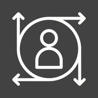 User Predictions Line Inverted Icon vector