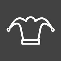 Fool's Hat Line Inverted Icon vector