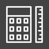 Measurement Calculation Line Inverted Icon vector
