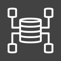 Data Warehouse Line Inverted Icon vector