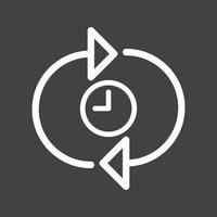 Time Optimization Line Inverted Icon vector